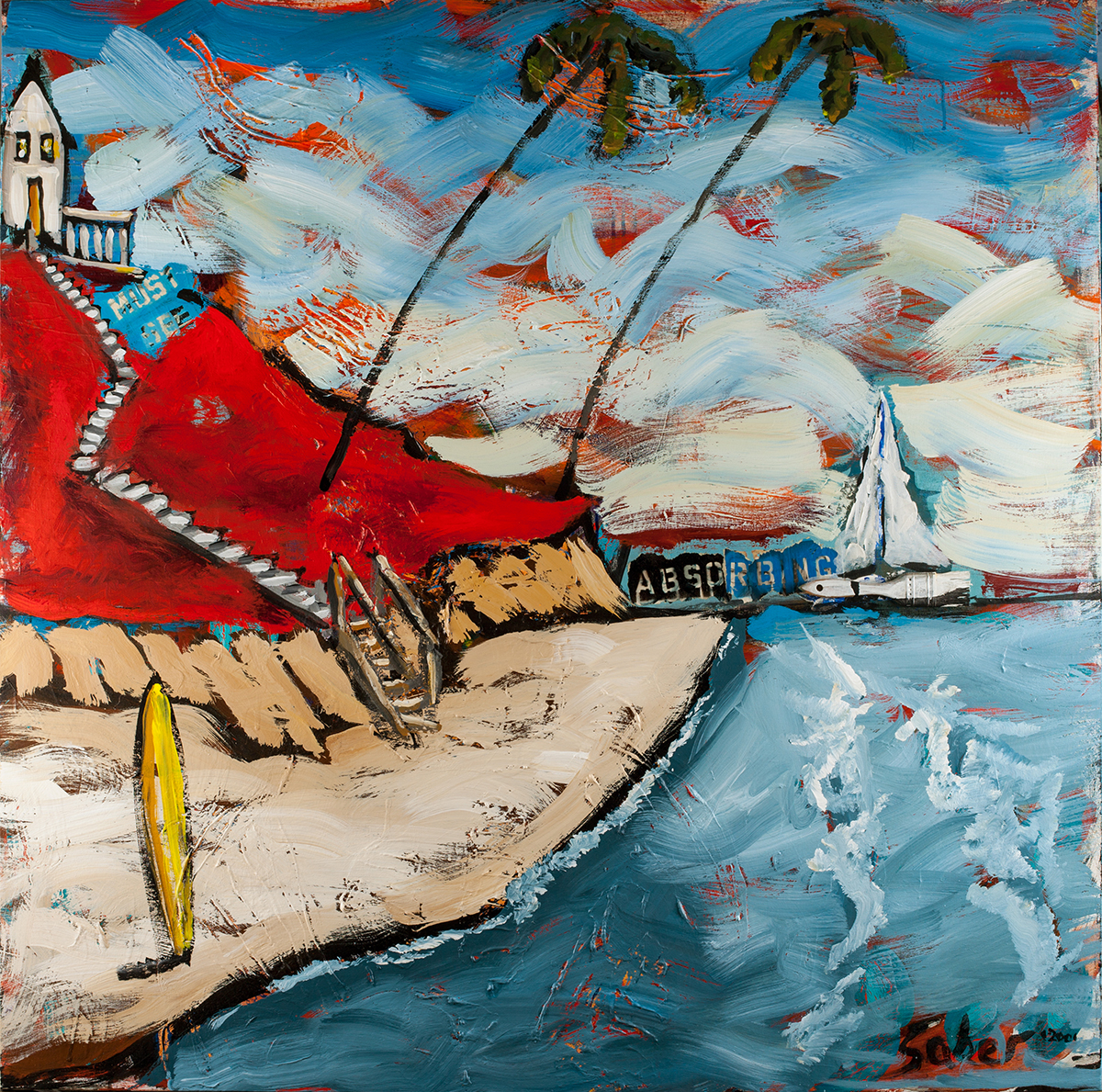 Original Art - Seascape by Kirk Saber